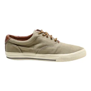 POLO RALPH LAUREN Low Top Trainers Beige Canvas Mens UK 8