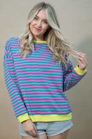 Sammy Striped Oversized Crewneck