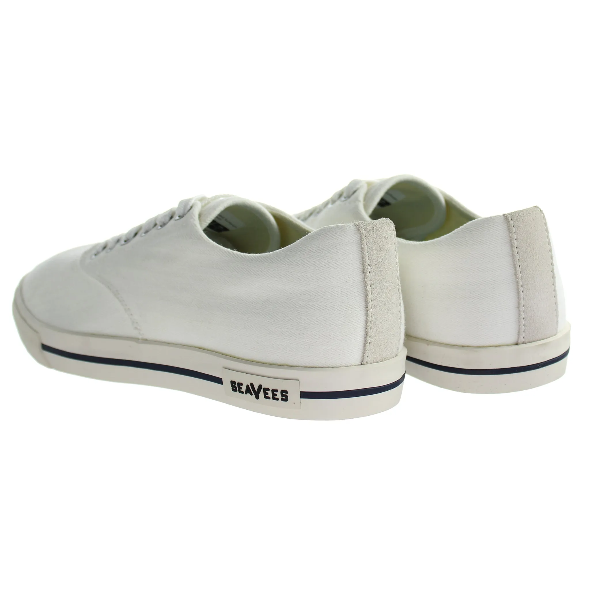 SeaVees Hermosa Surfwash Mens White Plimsolls