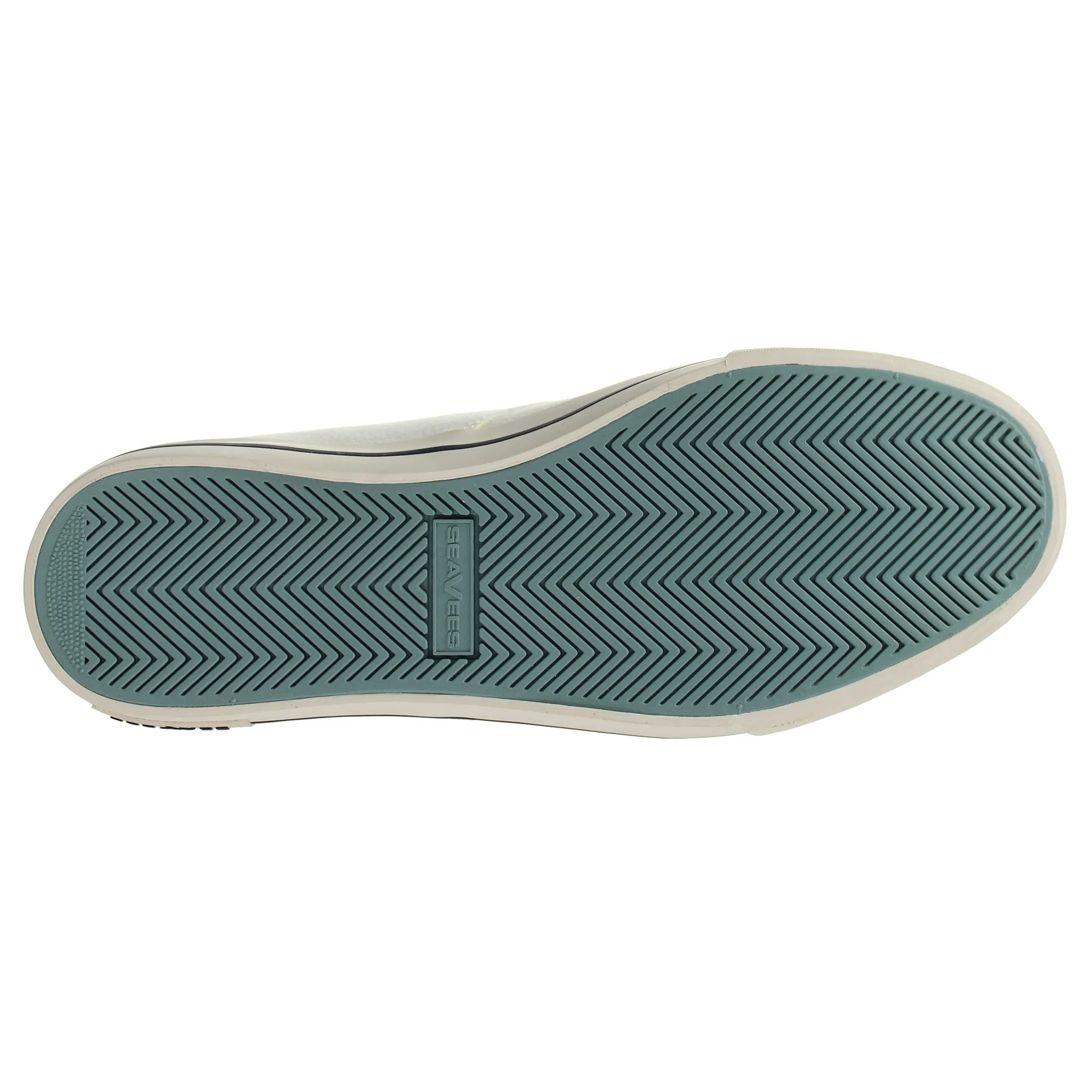 SeaVees Hermosa Surfwash Mens White Plimsolls