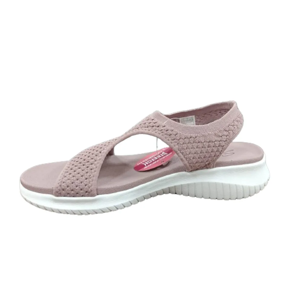 SKECHERS Women's Ultra Flex-Deja Vu Sandal (Mauve)