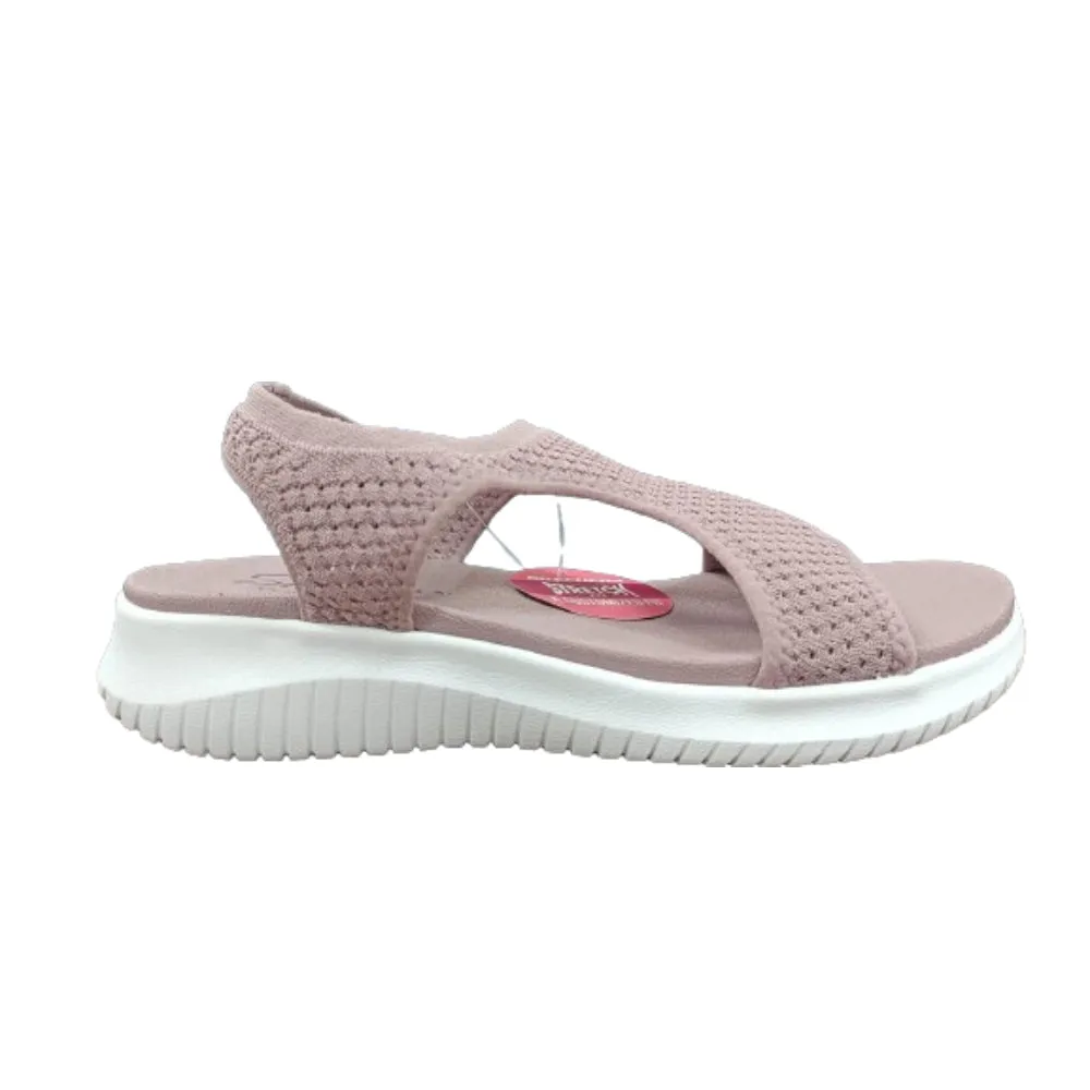 SKECHERS Women's Ultra Flex-Deja Vu Sandal (Mauve)