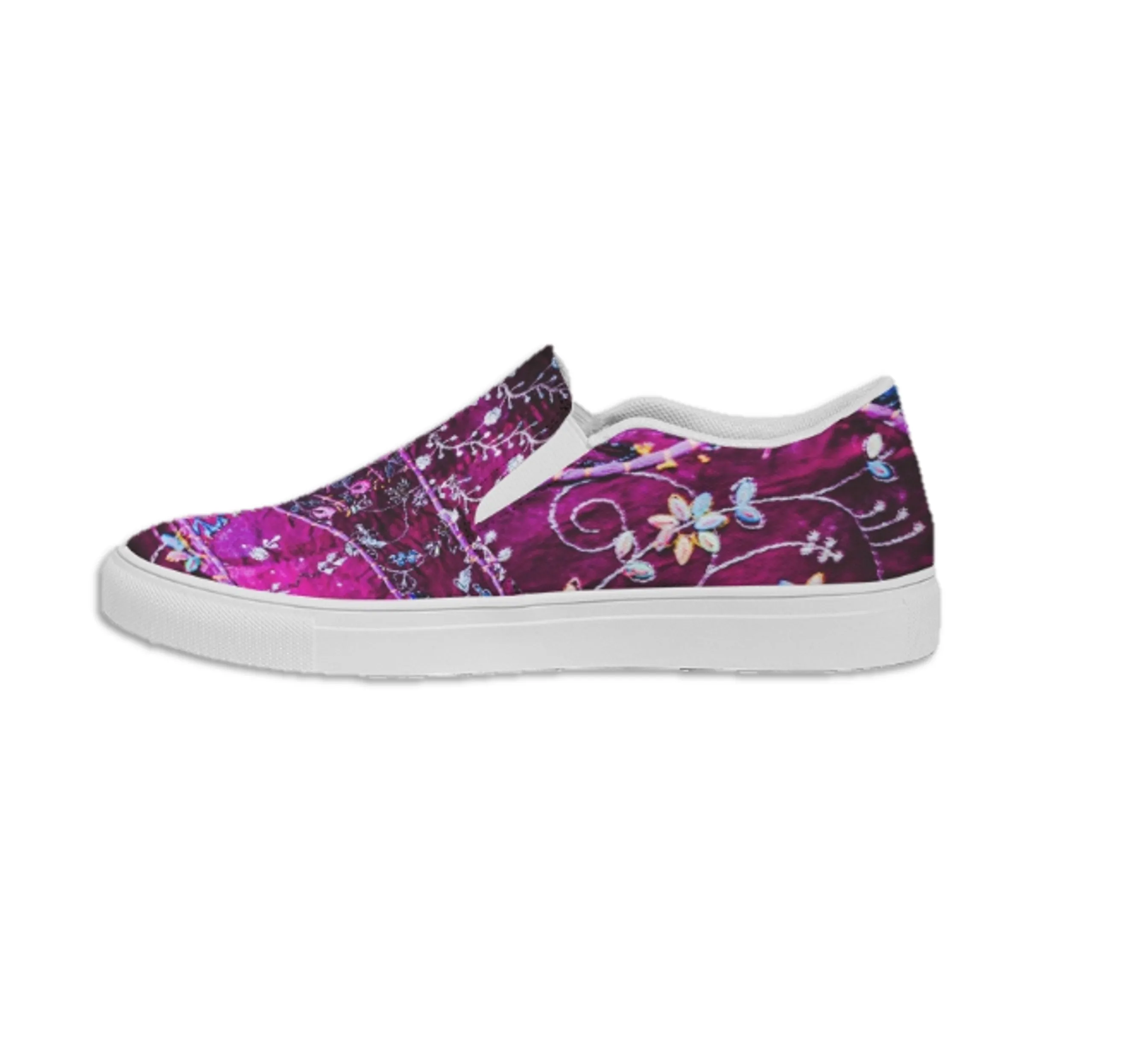 Slip-On Fashion Sneakers for Girls. Boho, Ethnic, Indian Design. Jooots from Artikrti