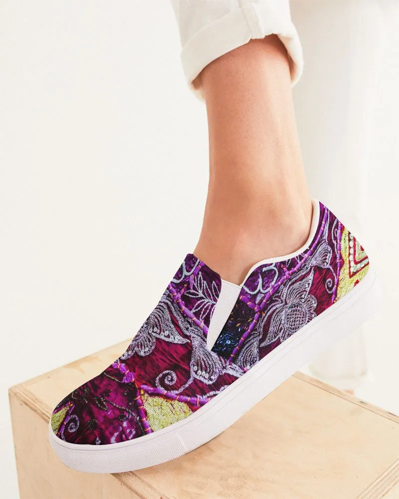 Slip-On Fashion Sneakers for Girls. Boho, Ethnic, Indian Design. Jooots from Artikrti