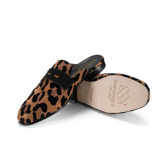 Sophique Riviera Suede Mule Leopard