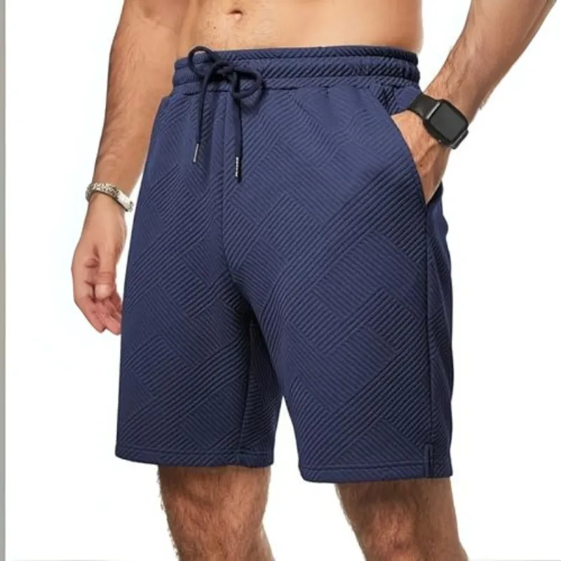 Stylish Geometric Texture Design Versatile Casual Shorts
