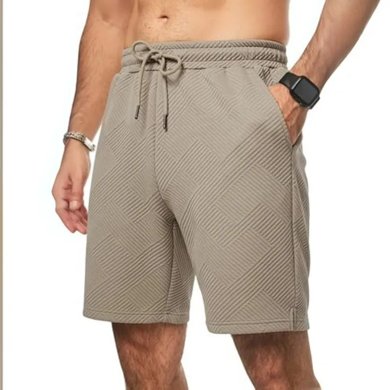 Stylish Geometric Texture Design Versatile Casual Shorts