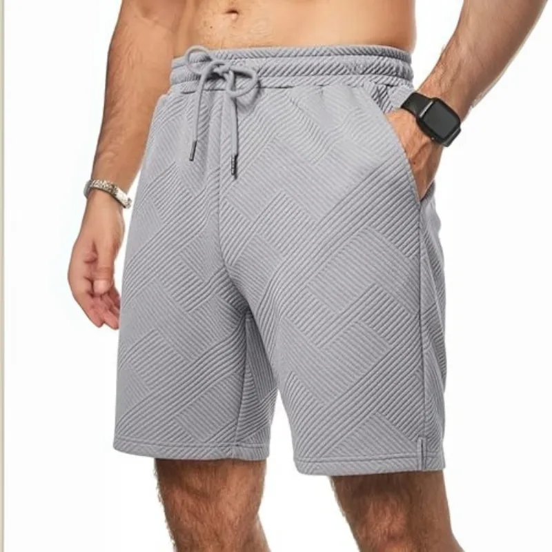 Stylish Geometric Texture Design Versatile Casual Shorts