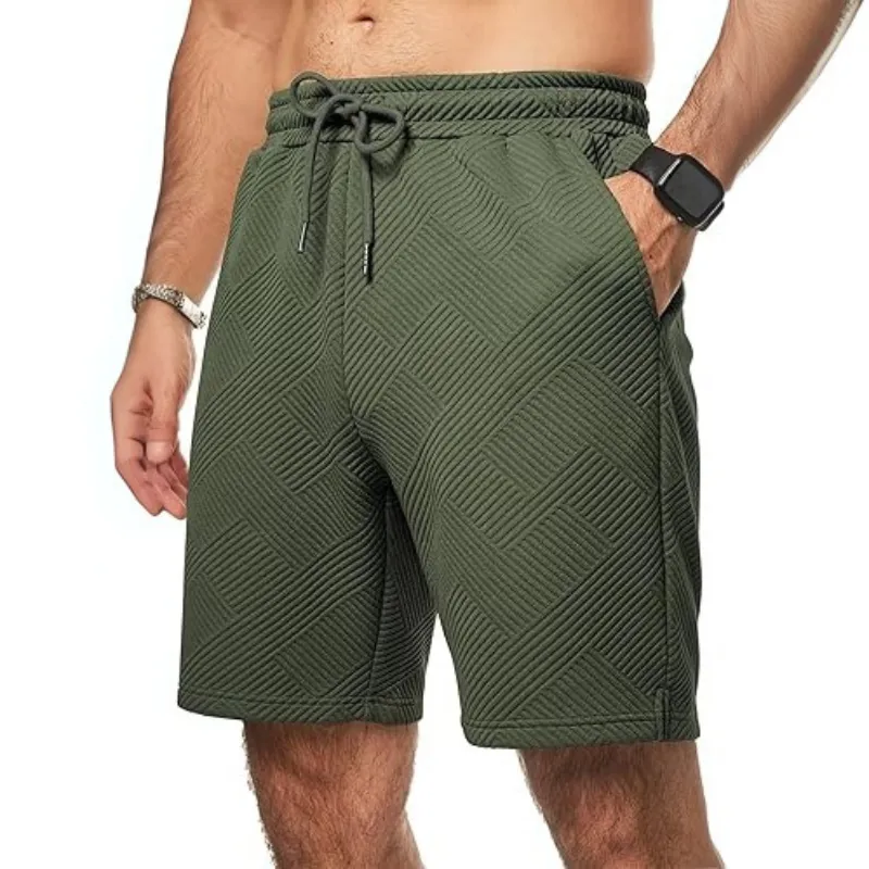 Stylish Geometric Texture Design Versatile Casual Shorts