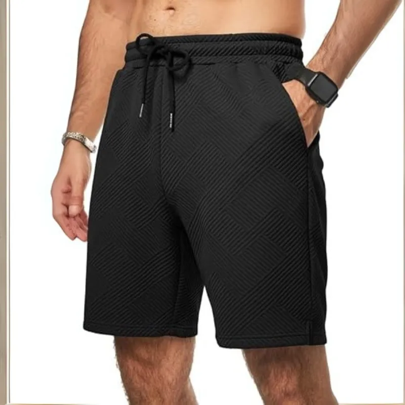 Stylish Geometric Texture Design Versatile Casual Shorts