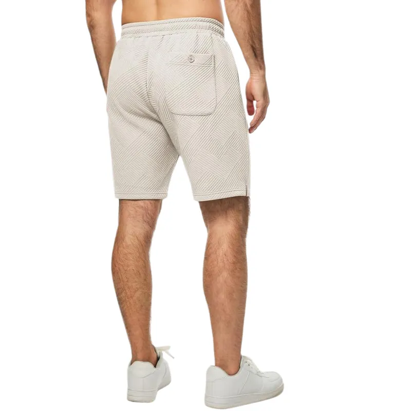 Stylish Geometric Texture Design Versatile Casual Shorts