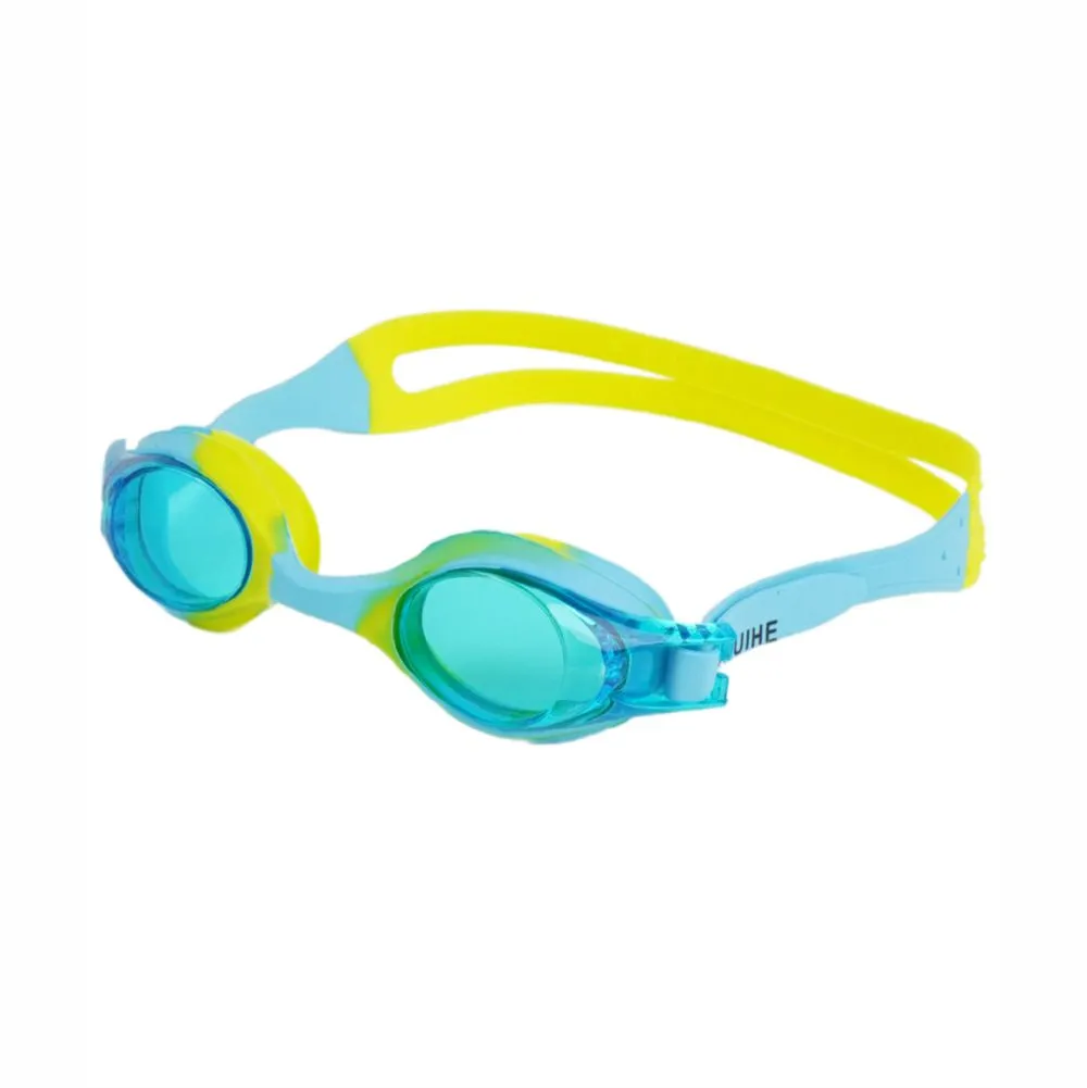 Tie Dye Yellow Blend with Blue Anti Fog UV Protection Leakproof Design Swim Goggles for Kids, 1yr - 4yrs