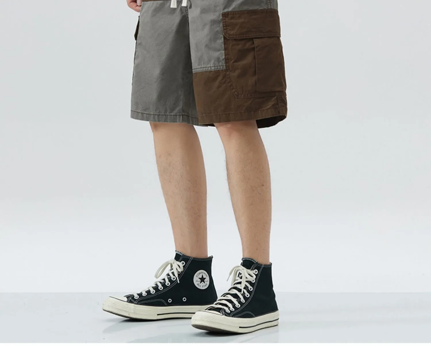 Two Tone Cargo Shorts Style