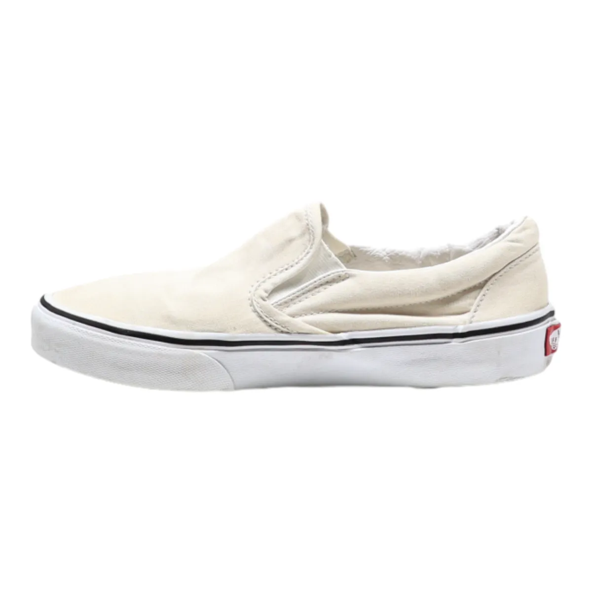 VANS Low Top Trainers Beige Canvas Womens UK 4.5