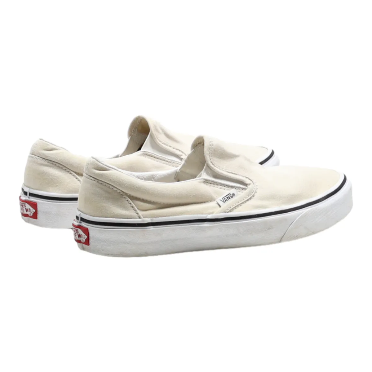 VANS Low Top Trainers Beige Canvas Womens UK 4.5