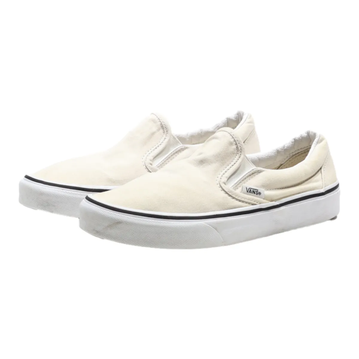 VANS Low Top Trainers Beige Canvas Womens UK 4.5