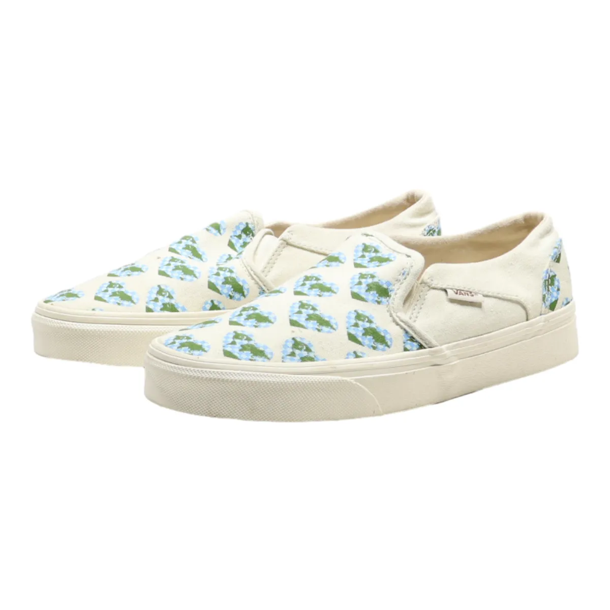 VANS Low Top Trainers Beige Canvas Womens UK 4