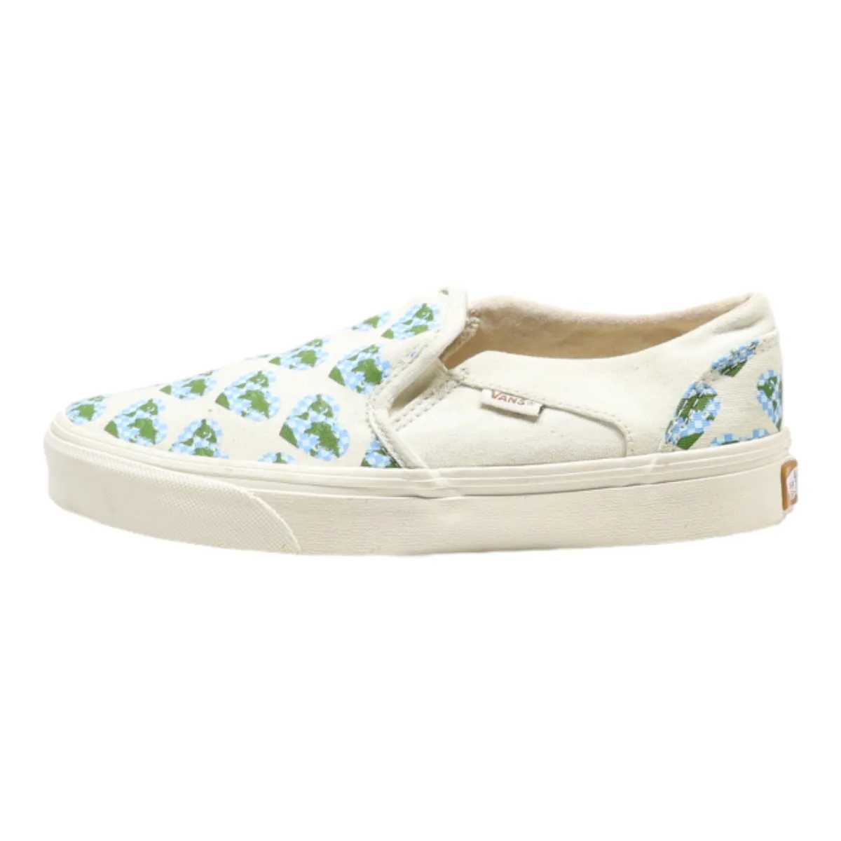VANS Low Top Trainers Beige Canvas Womens UK 4