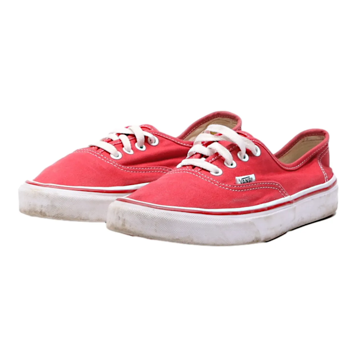 VANS Low Top Trainers Red Canvas Womens UK 5