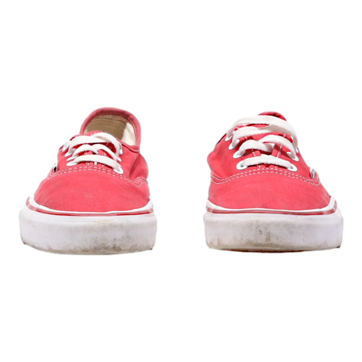 VANS Low Top Trainers Red Canvas Womens UK 5