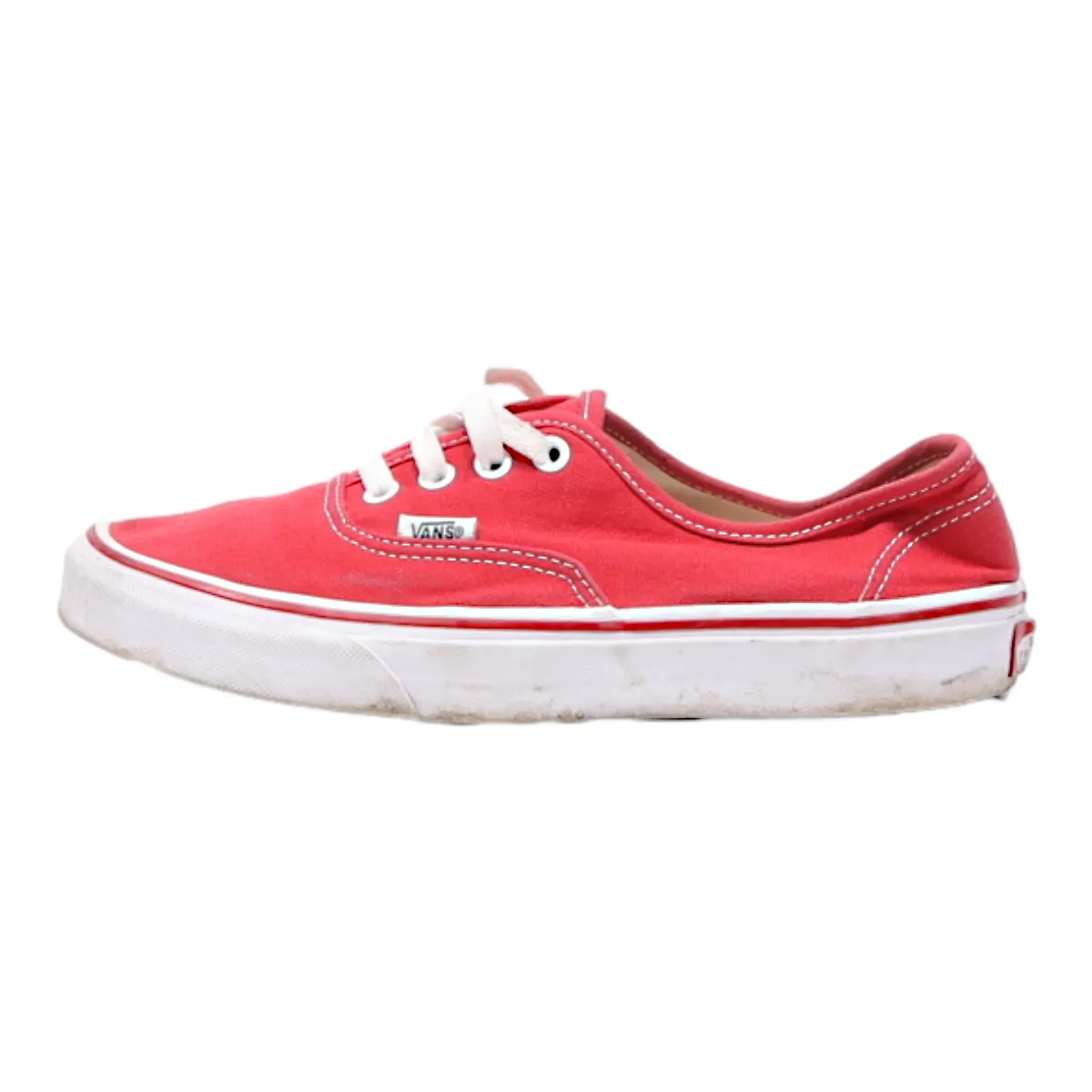 VANS Low Top Trainers Red Canvas Womens UK 5