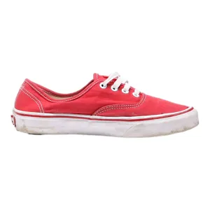 VANS Low Top Trainers Red Canvas Womens UK 5