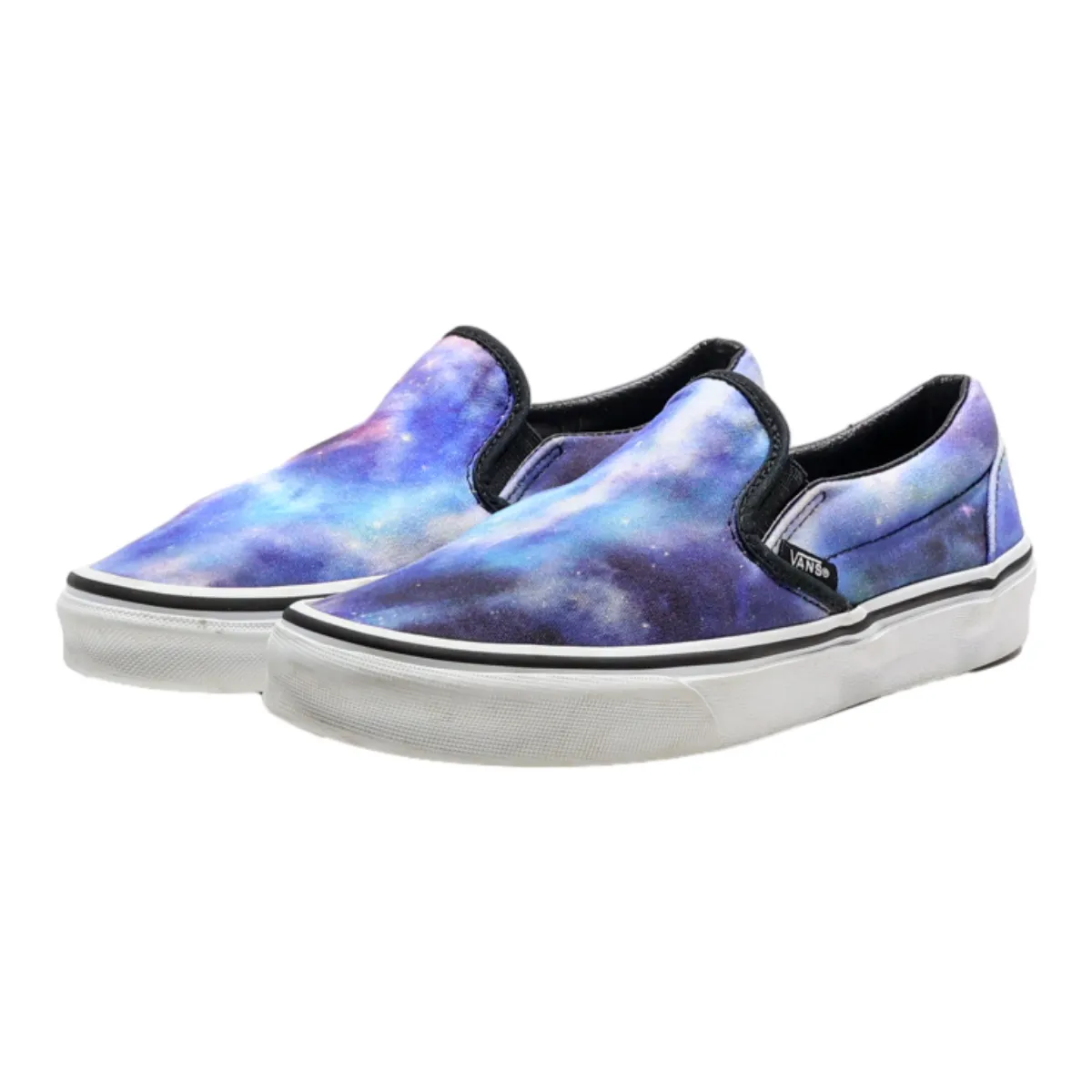 VANS Old Skool Low Top Trainers Blue Canvas Womens UK 3.5