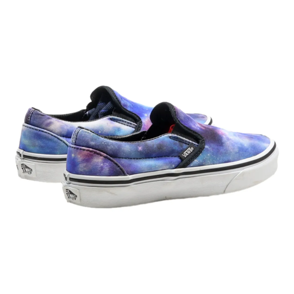 VANS Old Skool Low Top Trainers Blue Canvas Womens UK 3.5