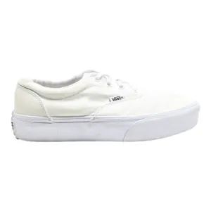 VANS Old Skool Platform Trainers White Canvas Womens UK 6.5