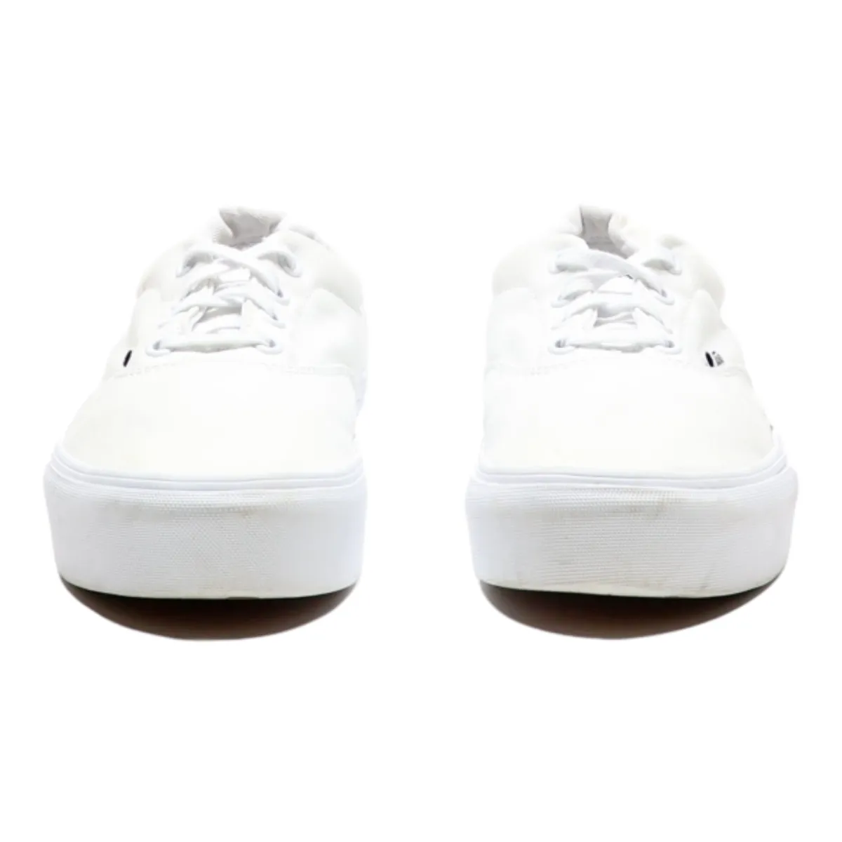 VANS Old Skool Platform Trainers White Canvas Womens UK 6.5