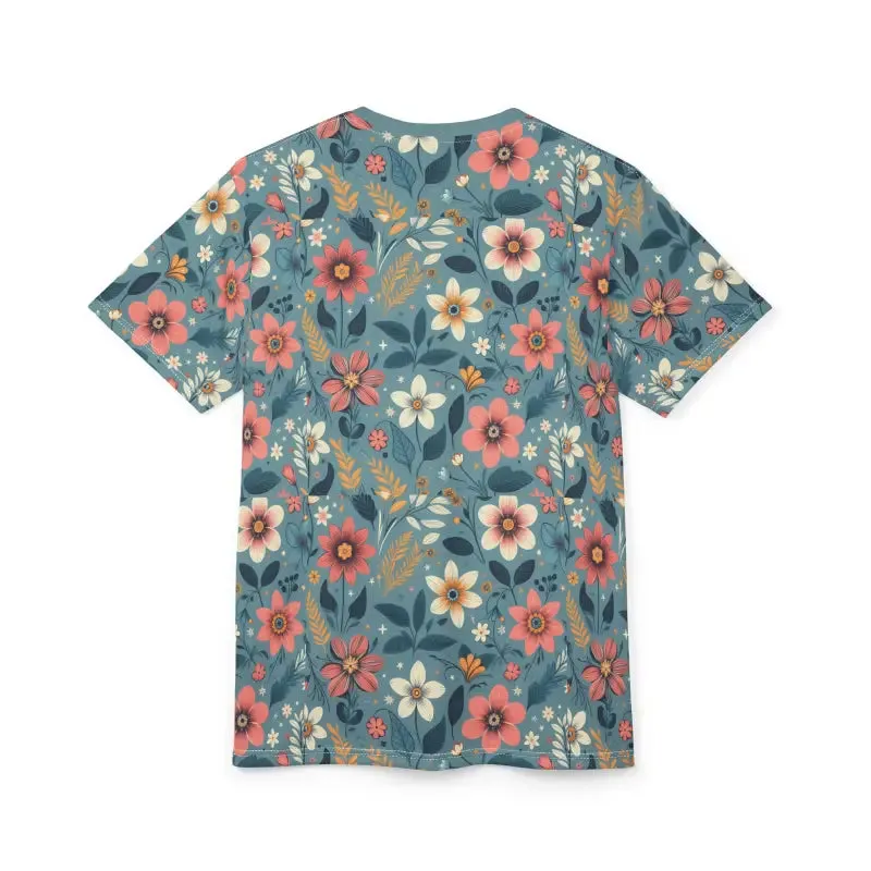 Vibrant Floral Pattern Unisex Tee