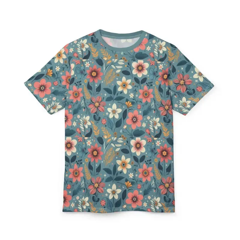 Vibrant Floral Pattern Unisex Tee