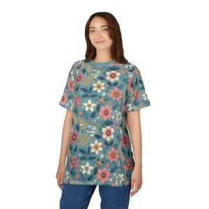Vibrant Floral Pattern Unisex Tee