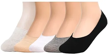 Womens Anti-Slip No Show Socks Low Cut Liner Socks 5 Colors