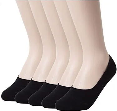 Womens Anti-Slip No Show Socks Low Cut Liner Socks 5 Colors