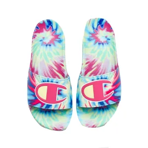 Womens Lt Yellow/Multi IPO Tie Dye Slide